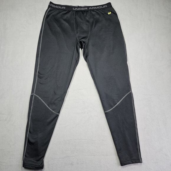 Under Armour Base 3.0 Pants Mens XXL Black Fitted Thermal Waffle Athletic - Picture 2 of 12
